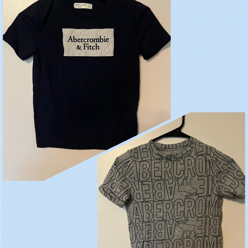 Abercrombie Kids Navy and Gray Short Sleeve Tees